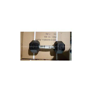 olympic hex rubber dumbbell