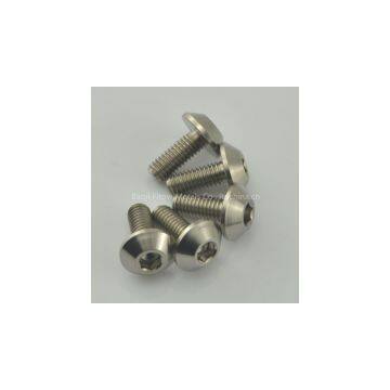 Ti Titanium M6X15mm Allen Button Head Bolt.Gr5 titanium rolled thread Titanium Flange Bolt Screw..