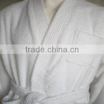 kimono collar men terry hotel bathrobe