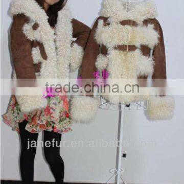 New Collection/Double Face Fur Garment/Sheep Fur Coat With Fur Button/Wholesale And Retail