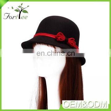 Hot sale 2017 popular charming fashion beautiful elegant girls funky felt winter hat