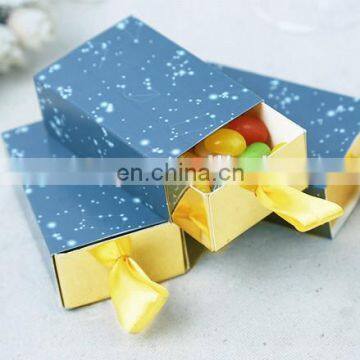 Just arrival constellation slide favor box with gold ribbon