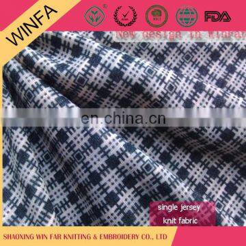 Luxury Soft Customized useful polyester single jersey knit fabric