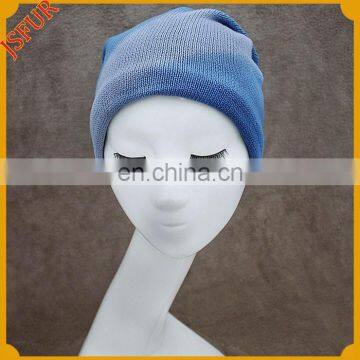 Unique Latest Design Gradient Ramp Mixed Color Women's Wool Knit Hat Wholesale Knitting Beanie Hat photo-3