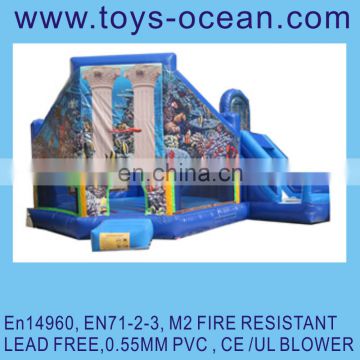 inflatable sea world bounce house with slide