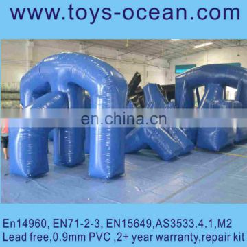 Blue inflatable paintball bunker for adults,paintball field equipment,outdoor inflatable paintball air field