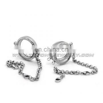 Gold Plated Locklet Design Cubic Zincon Bracelet Stainless Steel photo-5