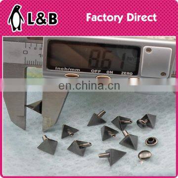 10*13mm wholesale popular new fashion bifurcated triangle design rivet