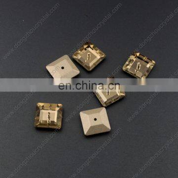 DZ-3031square sew on crystal stones for dress making