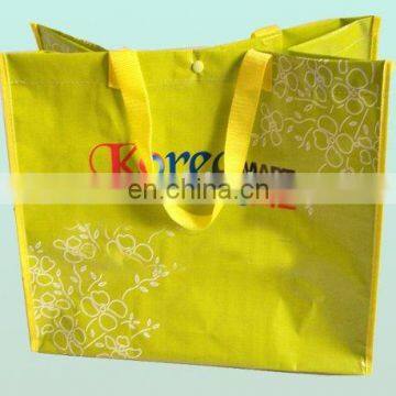 HOT SALE Recycle PP non woven shopping bag (with button)