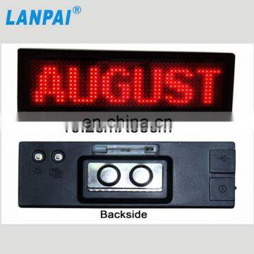 (Direct Manufacturer) USB rechargeable LED famous brand name badge, led name card for worker/Show/shop/waiter/waitress UAE