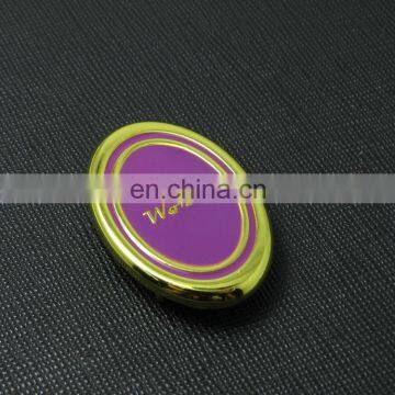 Custom Made Oval Shaped Nameplate Embossed Text LOGO Metal Label Tag