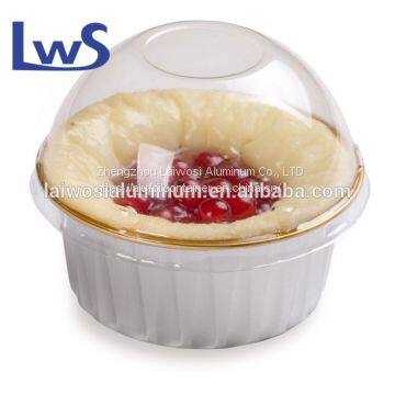 Food Use Coated Round Aluminum Foil Container Baking Cup