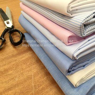 custom high yarn count100% cotton yarn dyed shirt fabric 100% Cotton blue Stripe Yarn Dyed Woven Fabric for Shirt