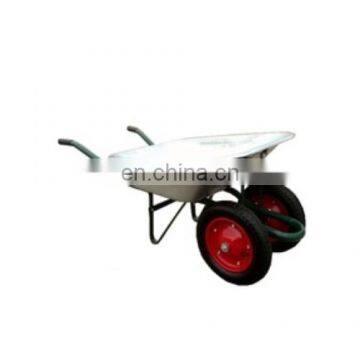 galvanized tray wheelbarrow for construction 2 wheels power 65L barrow trolley carts