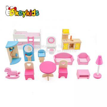 2019 Top Fashion Three Floors Wooden Big Dollhouse With Lights, Garage and Yard W06A333C photo-2