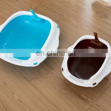 Detachable Large Space Semi-closed Cat Litter Tray Box Anti-splash Cat Sand Basin photo-3