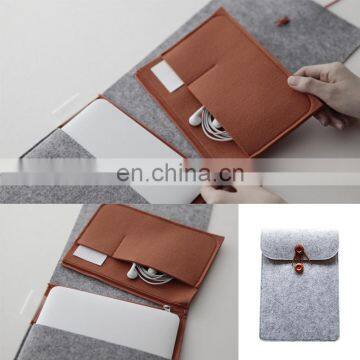 Custom high quality durable 15 inch felt laptop sleeve