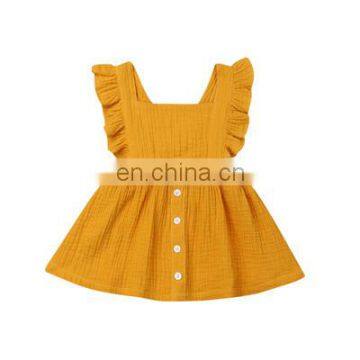 RTS Baby girls sleeveless dresses for summer toddler clothes