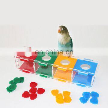 Parrot Educational Toy Training Intelligence To Develop Bird Toys Color Coin Box Bird Treasure Desktop Interactive Bird Toy