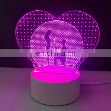 Pattern 7 Colorful Change Energy Saving USB Led Night Lamp Kids Room Decoration 3d Led Night Lamp photo-6