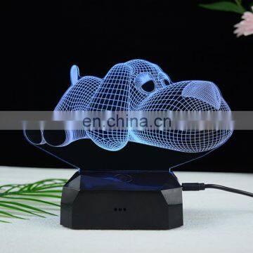 Multicolor Change Illusion Led Night Light 3D Visual Led Night Light 3D Night Lamp for Kids USB Desk