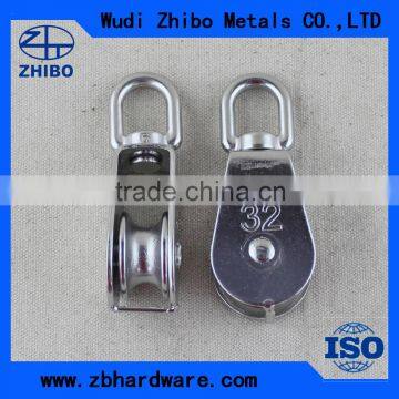 Hot sale stainless steel wire rope pulley,single sheave swivel pulley