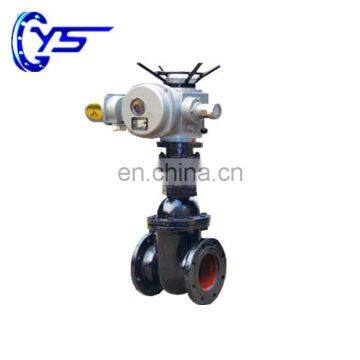 Double Disc Welded Brass Grey Iron Flange Gate Valve With Electric Actuator