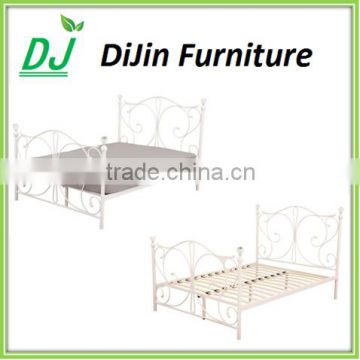 Top quality hot sell latest double bed designs metal iron bed