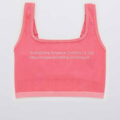 Ladies' Santoni Seamless Knit Quick Dry & Wicking Cross Back High Support Sports Bra. photo-4