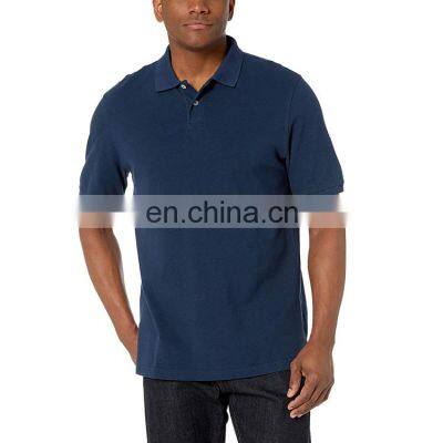 2021 summer High Quality 100%cotton Spandex Mens Business  Polo Shirts for  Mens clothing