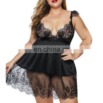 Sexy see-through lace sling sexy pajamas Large size see-through sexy pajamas Dropshipping Women's Panties Plus Size Underwear