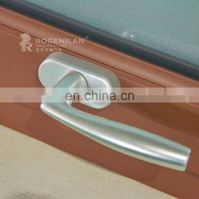 French Casement Window Double Glass Wooden Color Aluminum Frame Window Aluminium Double Hung Windows photo-5