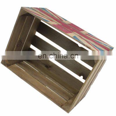 Wooden Rustic Crate With Union Jack Print photo-2