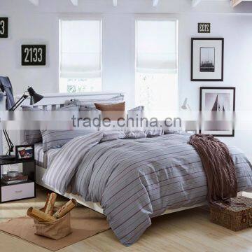 Elegant cotton stripe printed duvet cover China modern bed unique comforter sets