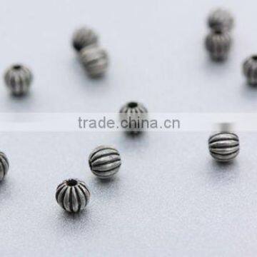 Jewelry Findings Diameter 4mm Round Brass Crimped Beads