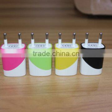 Multiple Fashionable Color Match Mobile Phone Battery Charger eu Plug photo-3