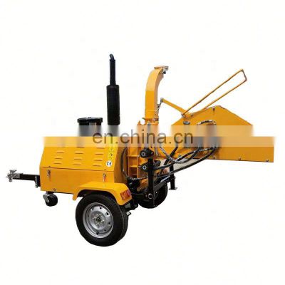 High Efficiency portable 40hp towable diesel wood branch chipper , Wood branch chopper