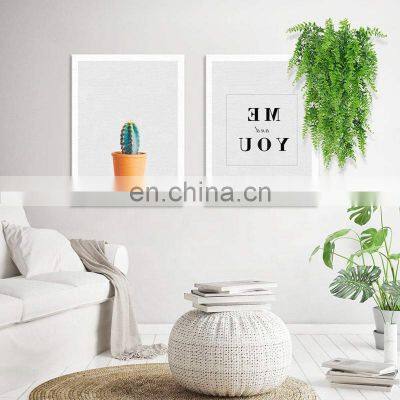 Amazon Hot Sold Artificial Hanging Plastic Boston Ferns Vines Ivy Greenery Plants For Wall Indoor Baskets Wedding Garland Decor