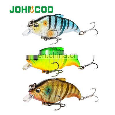 JOHNCOO Hard Plastic 2 Segmented Section Multi Jointed Floating VIB Vibration Baits Fishing Lures