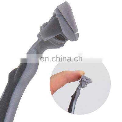 Pivoting Head Razor For Men Germany Blade Non-slip Rubber Handle Male Beard Cut Blade With Lubricant Strip LY3-04G photo-4