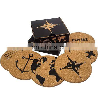 Wholesale Custom Designs Multi-functional Round Material Cork Coaster Coasters