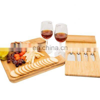 Hot Product Bamboo Cutting Board Square Durable Cheese Board Customizable Logos Bamboo Cheese Board