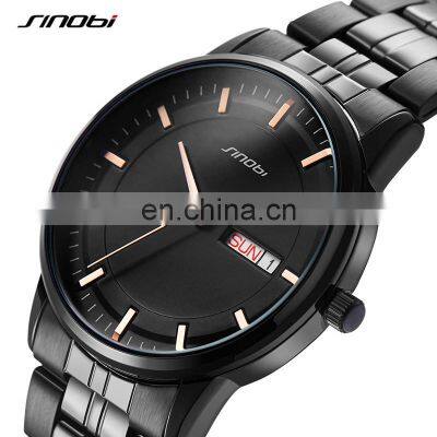 SINOBI Classic Masculinity Watch with Date/Day Window Businessman Wristwatchs Dropshipping Watch