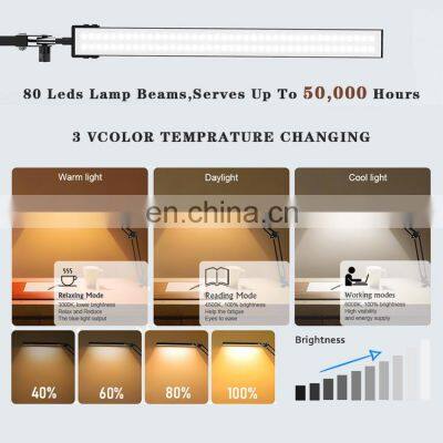 LED Light Swing Arm Flexible Adjustable Desk Clamp Machine Working Lamp LED Desk Lamp