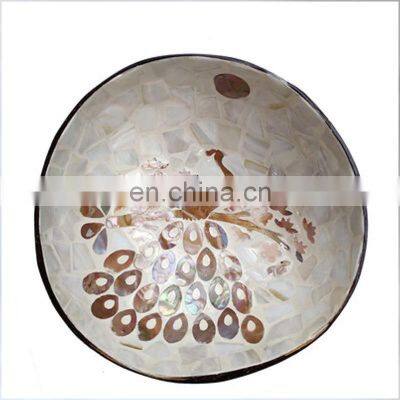 Best Seller Coconut Bowl Brown Mother of Pearl From 100% Natural Salad Bowls Made in Vietnam Manufacturer photo-2