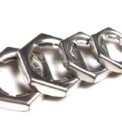 SS304 SS316 / Carbon Steel Self Lock Counter Nuts DIN7967 For Compressor