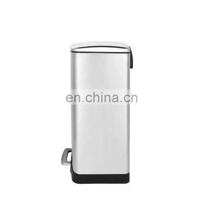 Commercial Indoor Plastic PP Inner Bucket Kitchen Garbage Pedal Trash Cans 13 Gallon Waste Bin Foot Pedal Dustbin 500pcs
