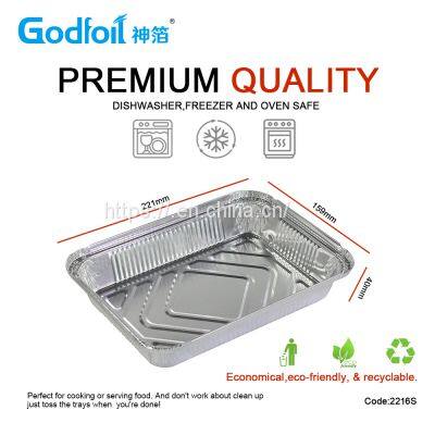 Rectanglar Aluminum Foil  Container  Wrinkle Wall container