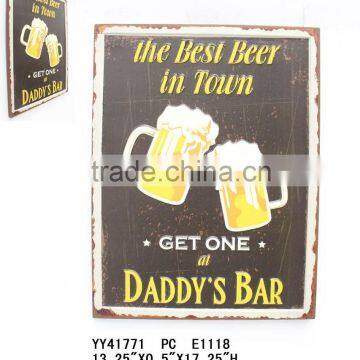 Vintage metal bar tin sign